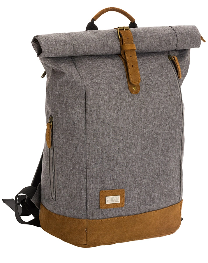 Wickelrucksack BERLIN (39x16x53) in grau melange