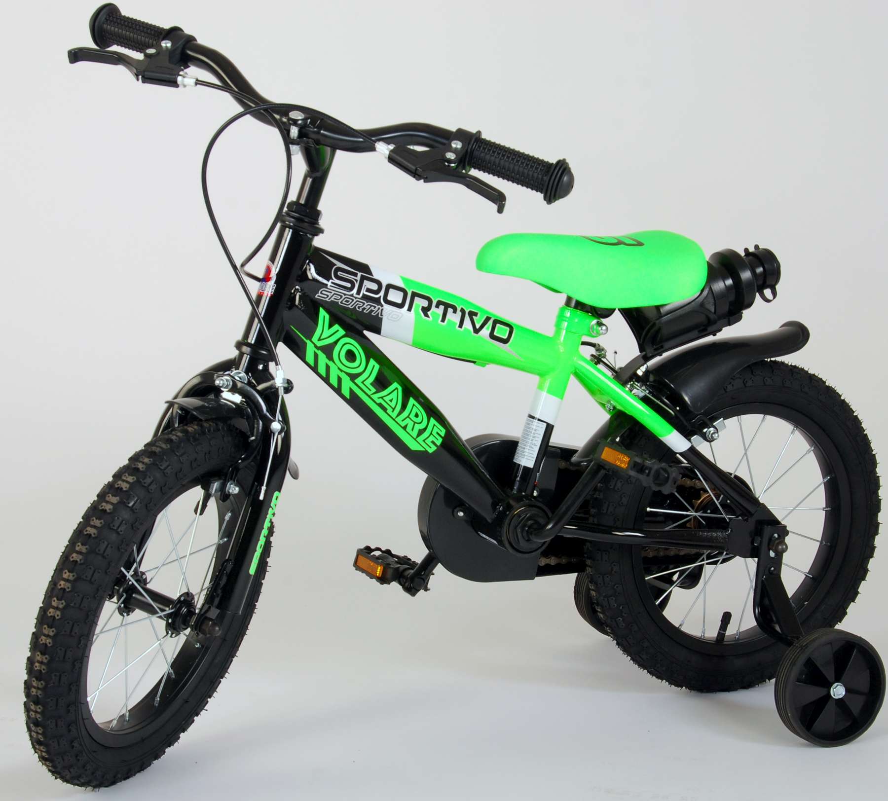 TPFSports Sportivo Kinderfahrrad - Jungen - 14 Zoll - 2 Handbremsen - Neon Orange