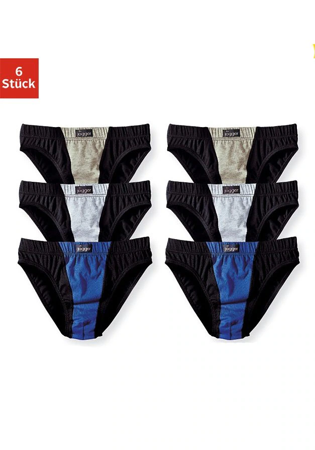 le jogger® Slip, 6 Stk. mit farblich abgesetztem Einsatz
