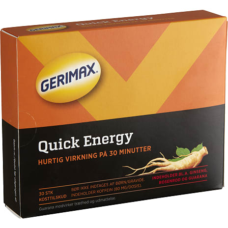 Ginseng, guarana og rosenrod