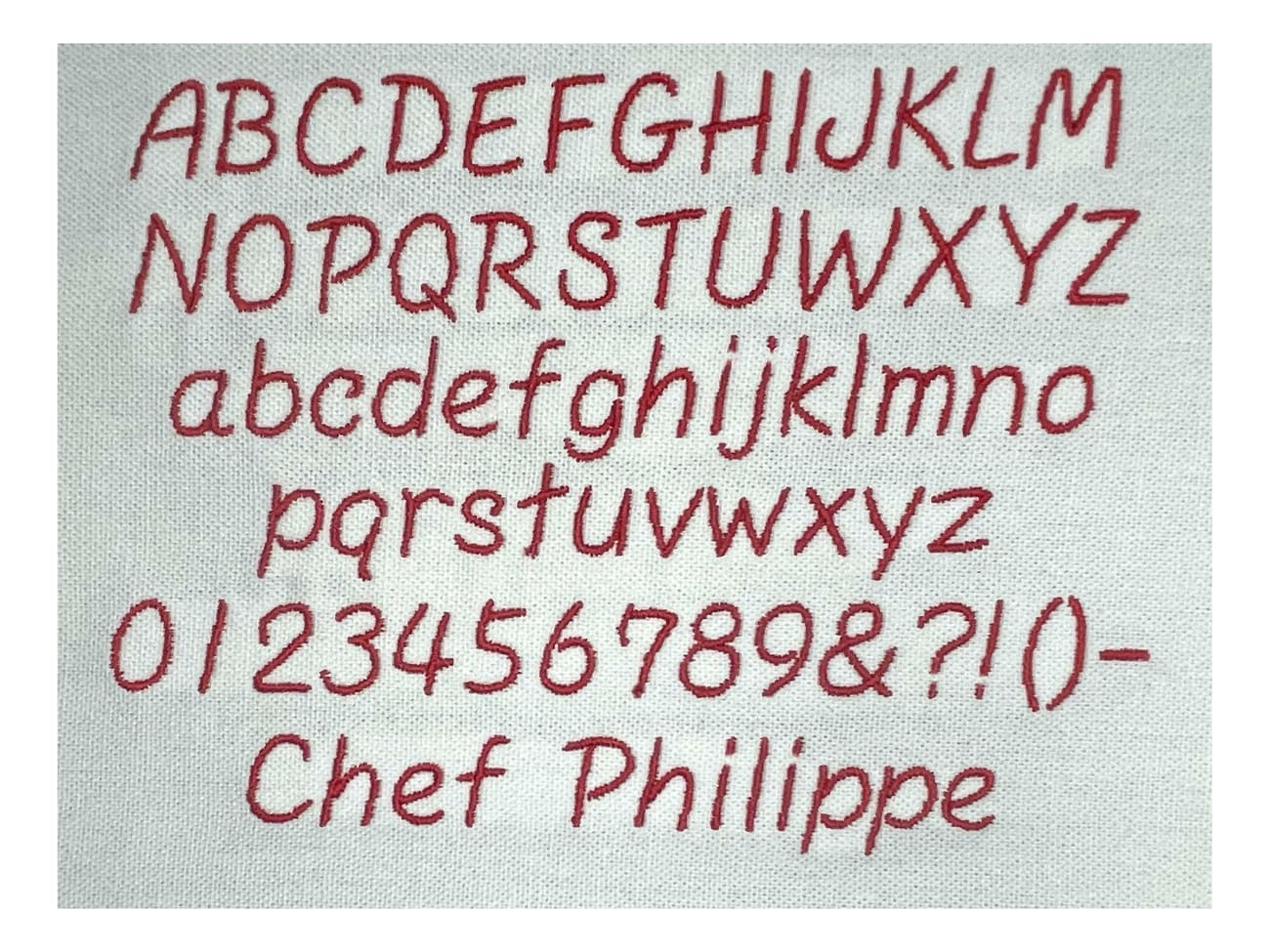 Broderie - Modèle M2 - Rouge - Meilleur du Chef