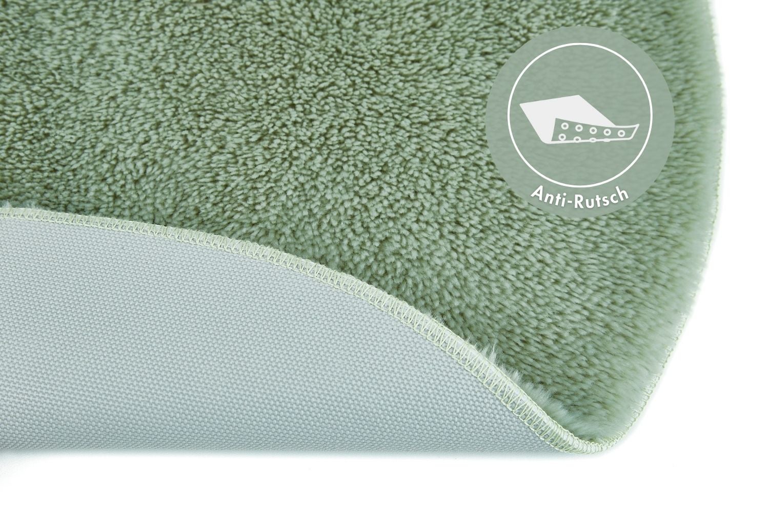 Badmat Florida, rond 60 cm, in salie