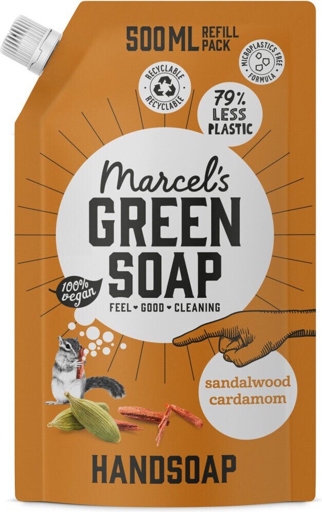 Marcel's Green Soap handzeep Sandel en Cardamom 500 ml