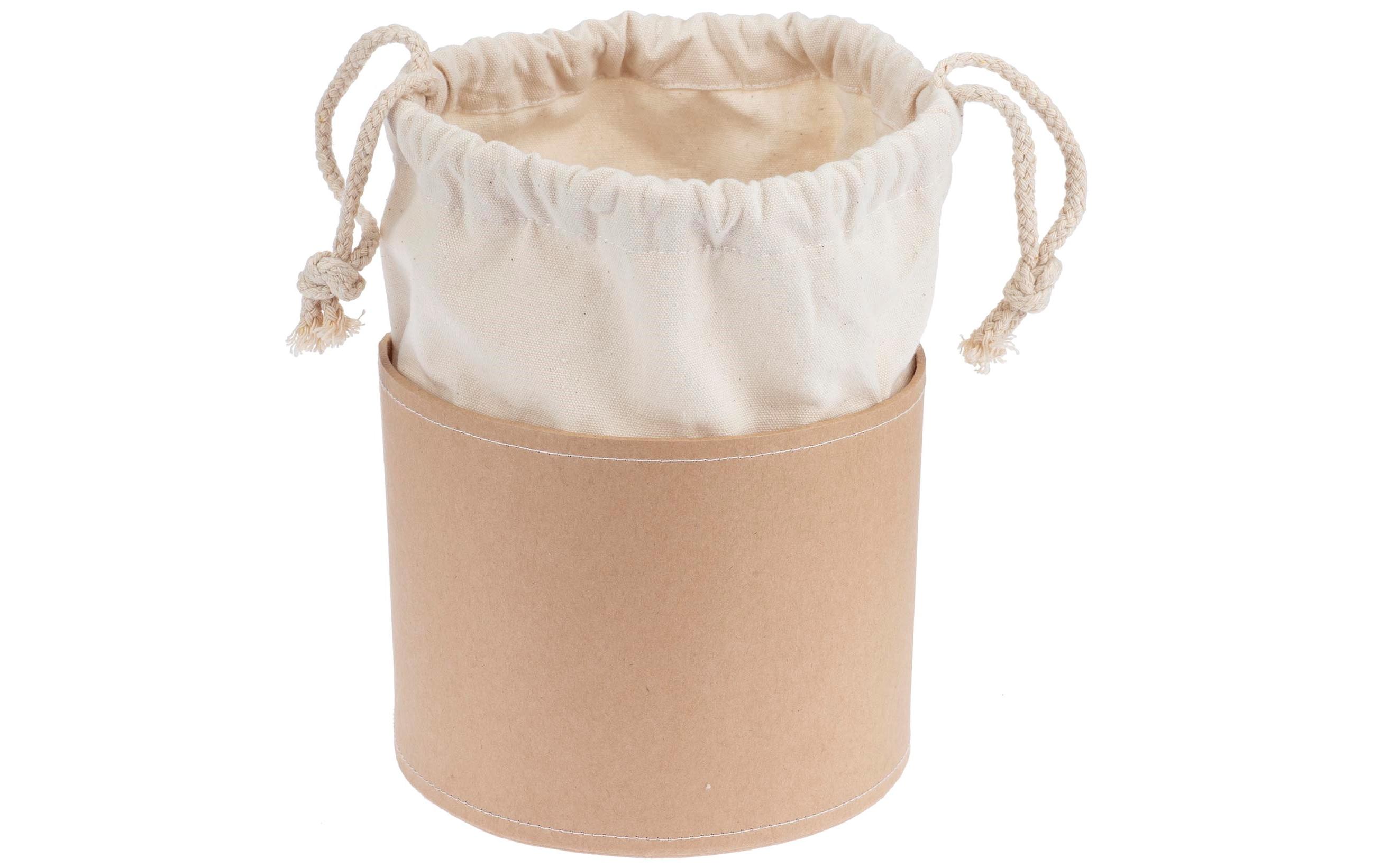Kartoffelsack in Pappbox, 12 cm, Nature/WeissKompakter Kartoffelsack in Pappbox