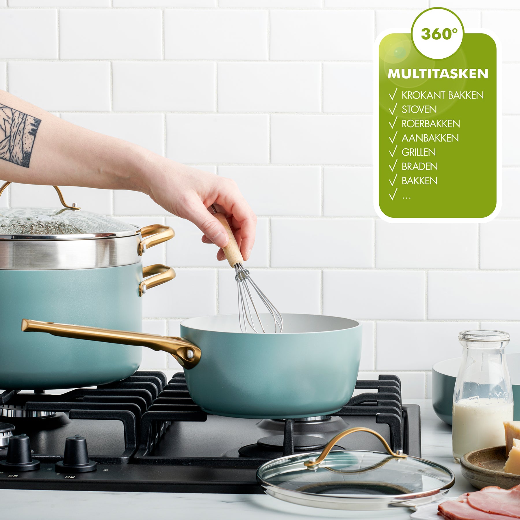 Greenpan Padova Hapjespan met Deksel Ã 28 cm