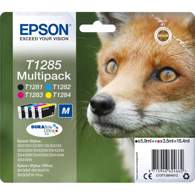 Epson Fox Encre cyan DURABrite Ultra Renard T1282