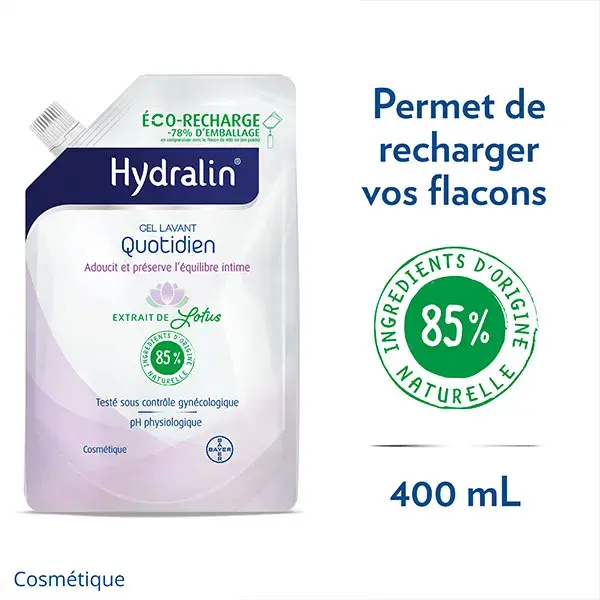 Gel de Limpeza Diária Hydralin 400ml REFIL ECOLÓGICO Equilíbrio Íntimo