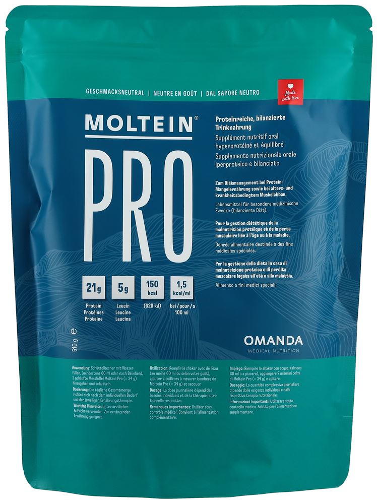 moltein PRO 1.5 Plv Geschmacksneutral Btl 510 g