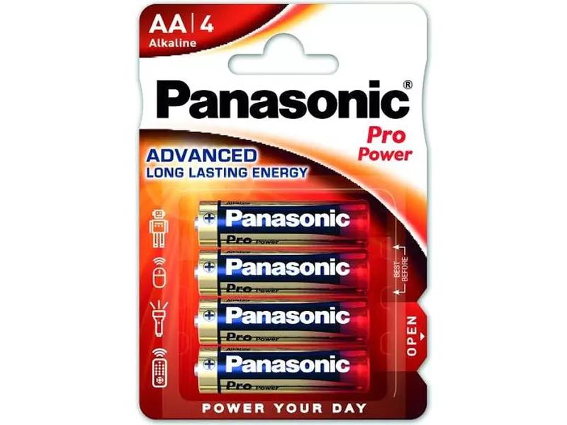 Panasonic Batterie Pro Power Alkaline AA , 4 Stück Typ AA, 4 Stück