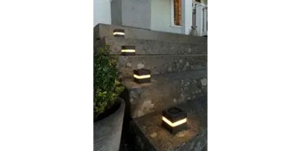 Star Trading Solar Decoration Stonecube Warmweiss, Grau Solargartendekoration