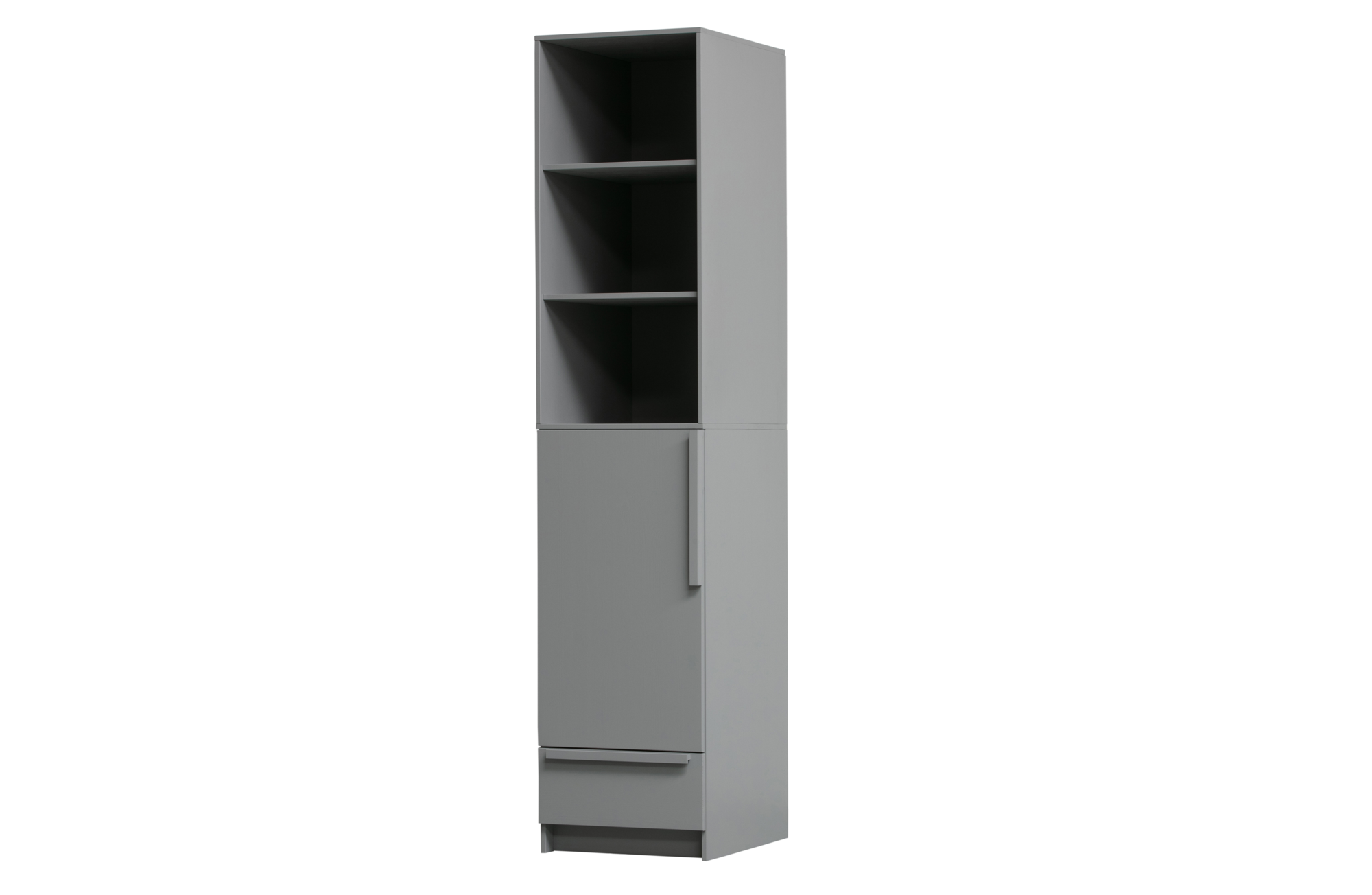 WOOOD hang/legkast Pure Pure - 1 deurs legkast - splitdeur grenen betongrijs