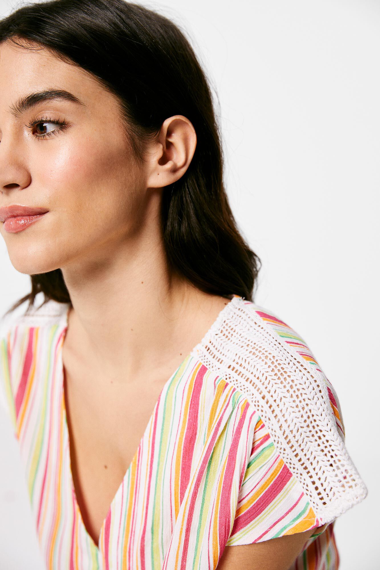 Blusa Bambula Lace - estampa vermelha