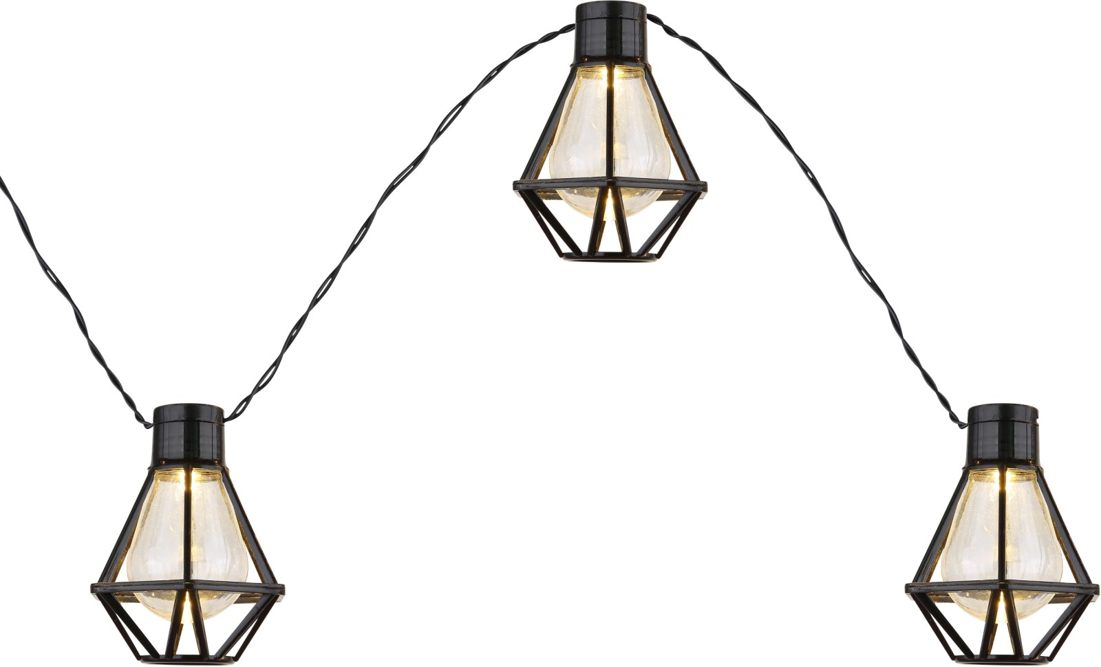 LED-Lichterkette - schwarz - Außenleuchte - 230 cm