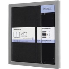 MOLESKINE Kit croquis, carnet L/A5 + 5 crayons à dessin