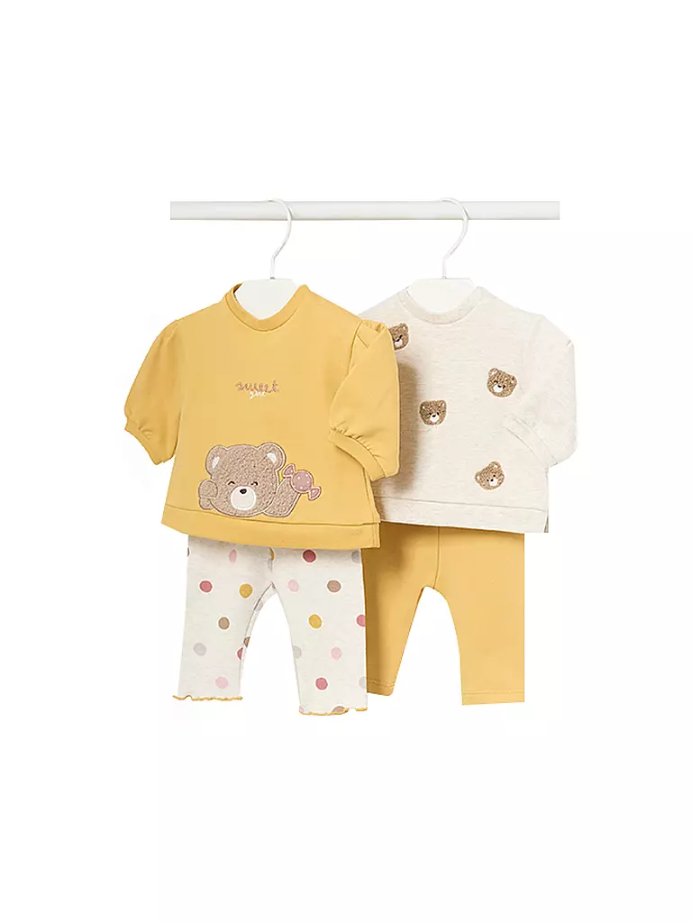 MAYORAL Baby Set 2 Shirts, 2 Hosen 4-teilig  gelb