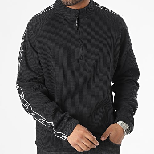 Sweat Col Zippé A Bandes Reebok Identity Vector Tape HS9443 Noir