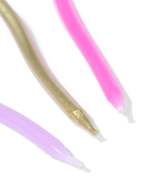 bougies de gâteau torsadées roses lot de 10