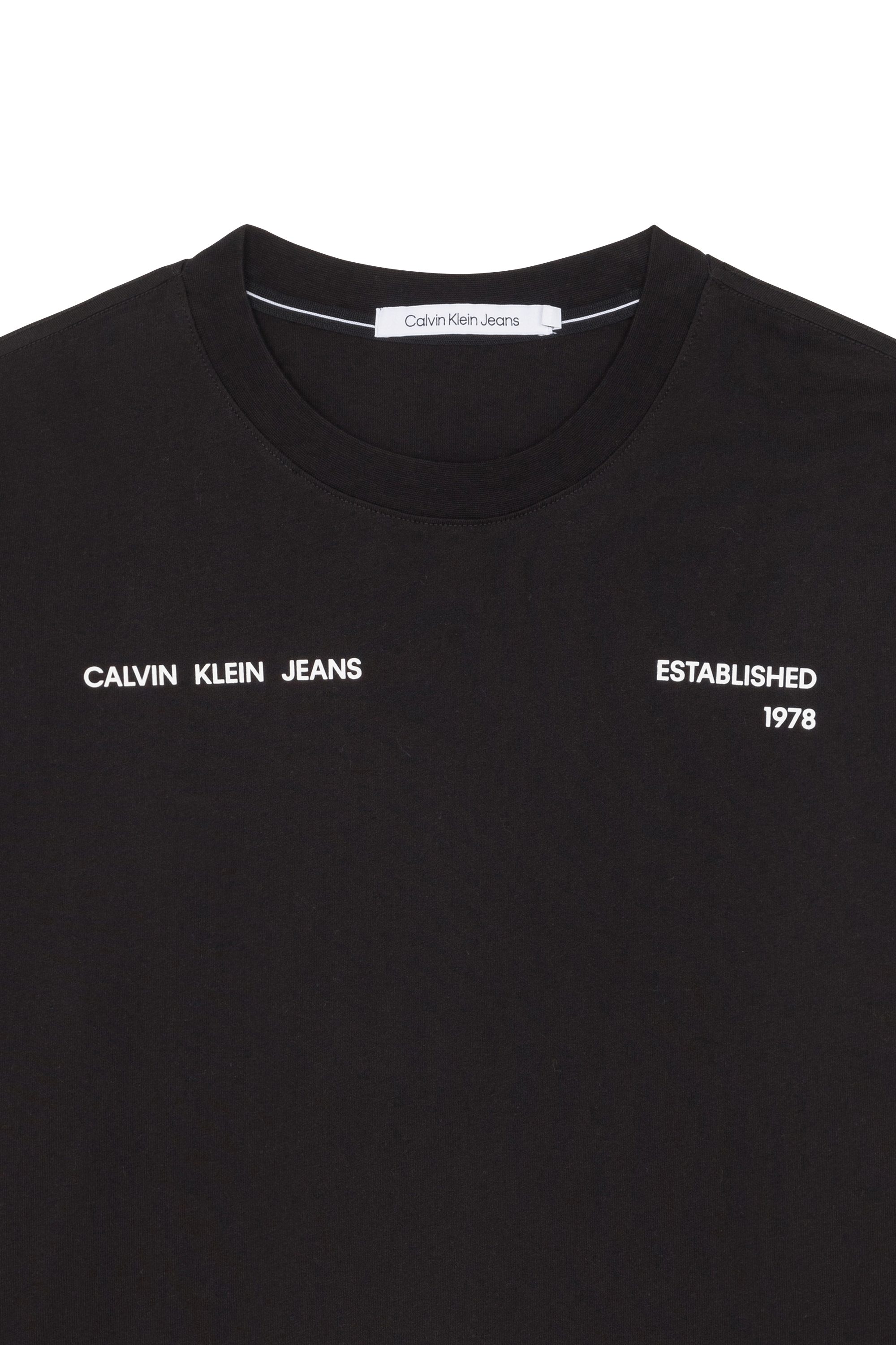 CALVIN KLEIN JEANS T-shirt SPRAY BOX LS TEE Noir
