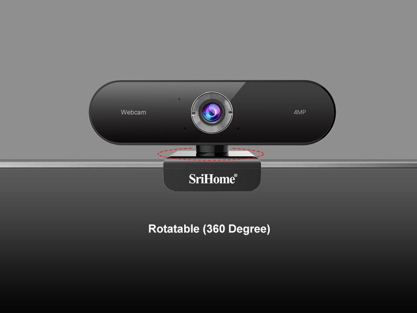 USB Webcam 4k 1080p Full HD Kamera Laptop / PC mit Mikrofon - Schwarz
