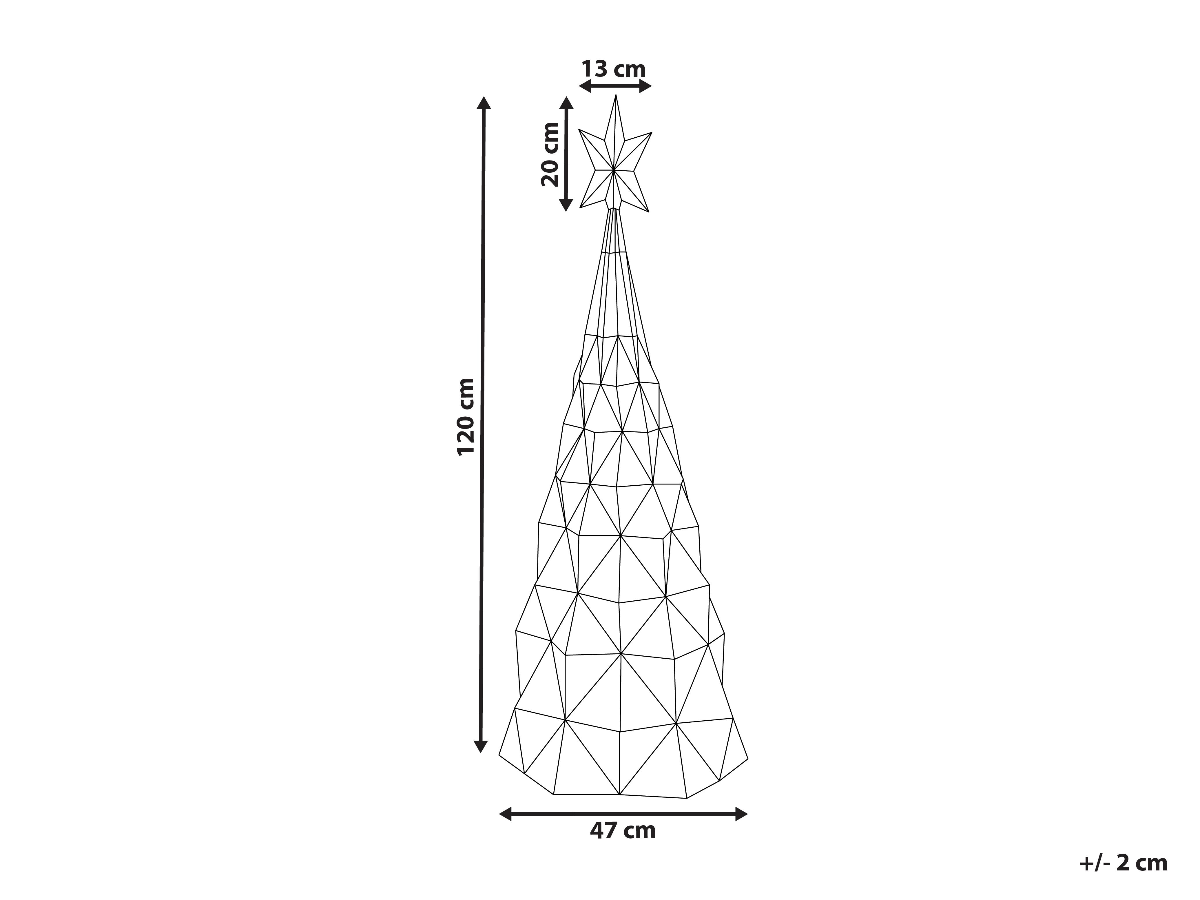 Buitendecoratie LED ICELAND Kerstboom 120 cm Meerkleurig