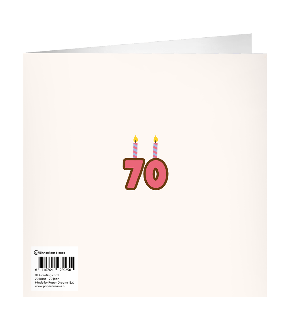 70 Jaar Wenskaart 23cm