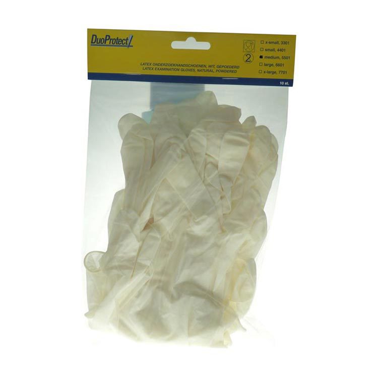 DuoProtect Handschoen latex medium 10st