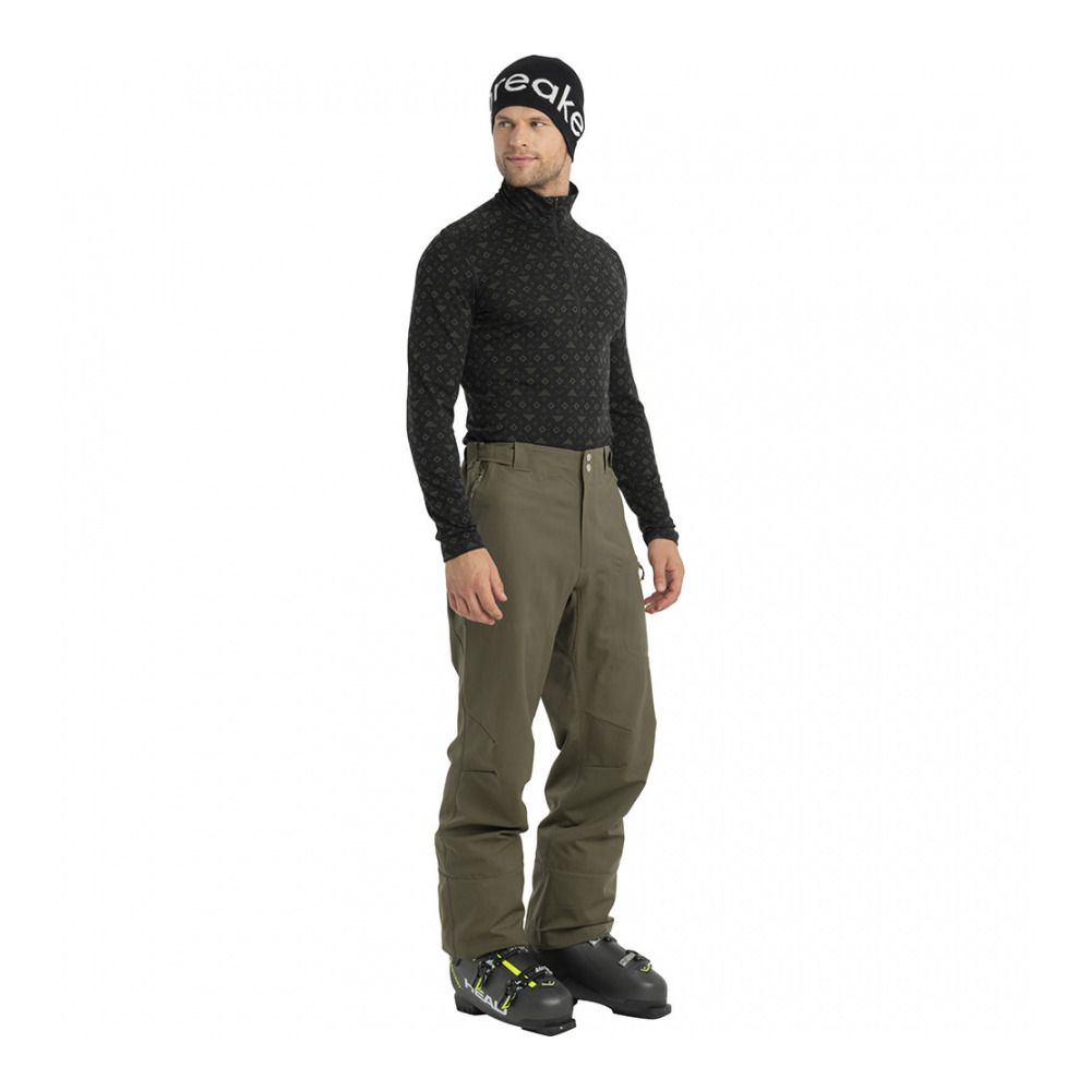 Icebreaker 200 OASIS FIRST SNOW - Sous-couche Homme black/loden/aop