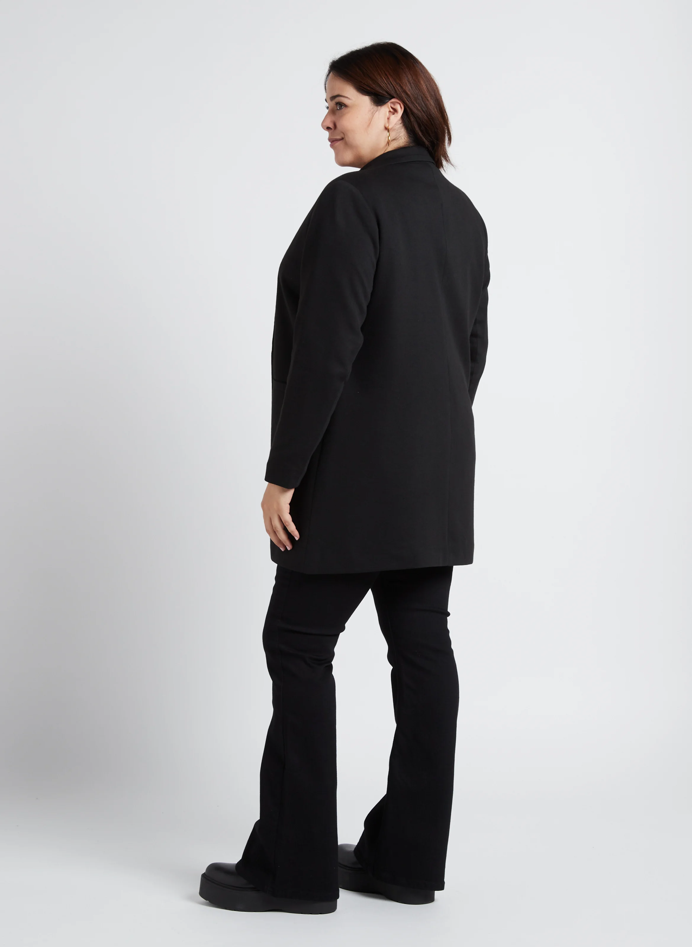 Jean boot-cut en coton mélangé | Noir