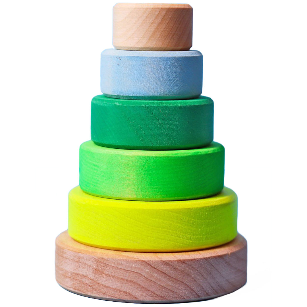 Grimm's stapeltoren neon - groen - 13 cm