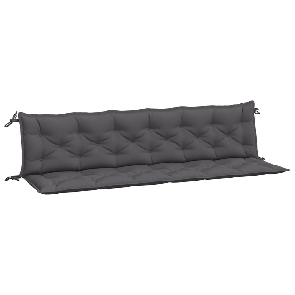 Coussins de banc de jardin 2 pcs anthracite tissu oxford