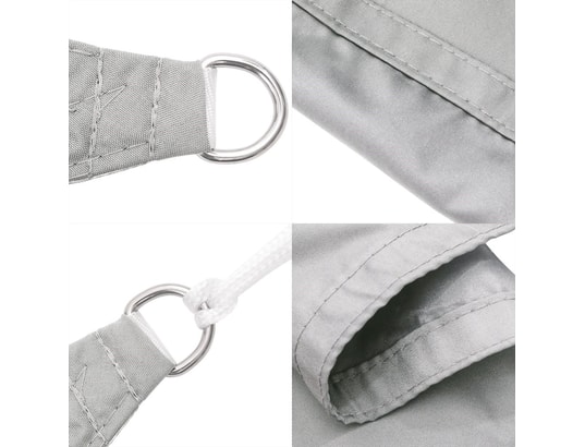 VIDAXL - Voile d'ombrage gris clair 6x6x6 m 100% polyester oxford