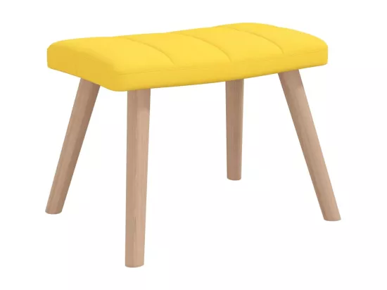 Chaise à bascule avec tabouret Jaune moutarde Tissu