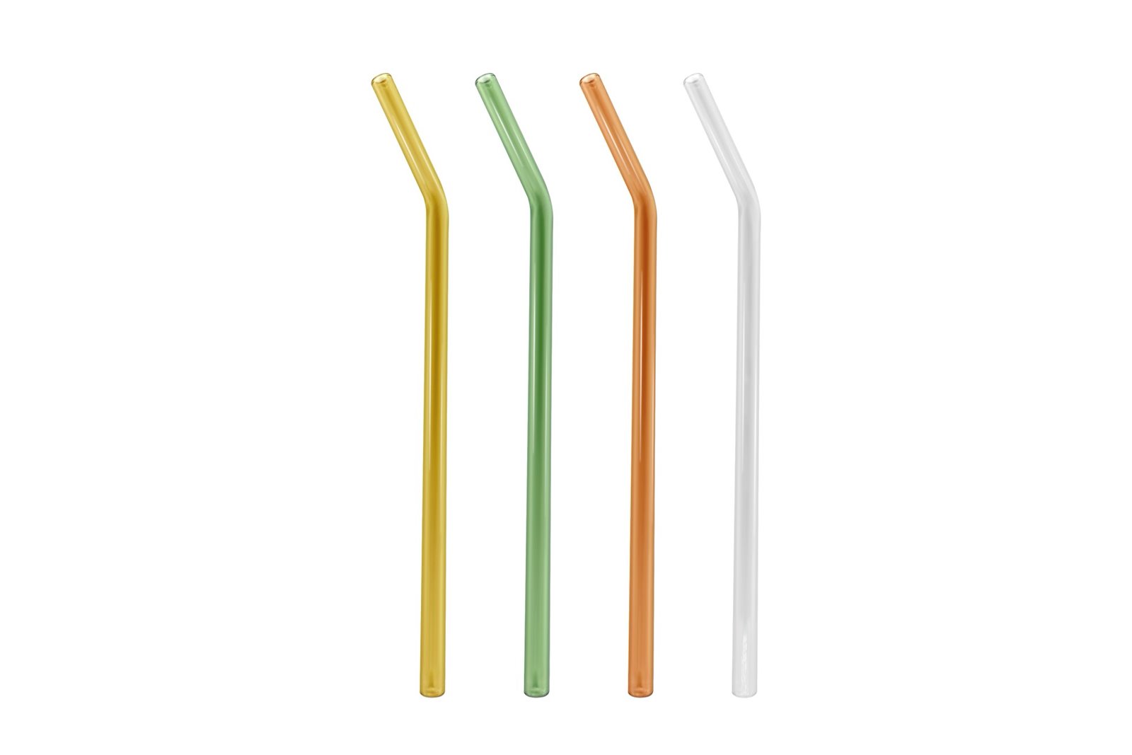 Capri sugerør 4pk Glass ass. farger