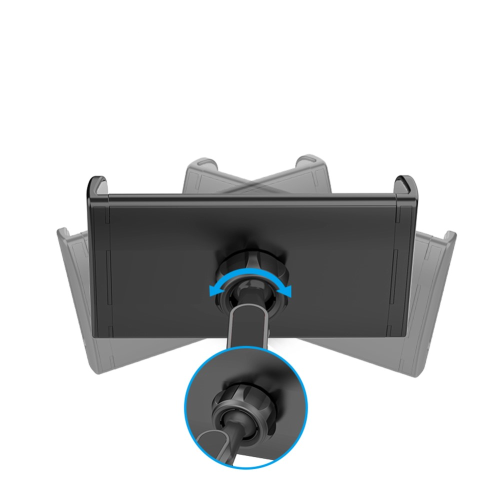 Universal Auto KFZ Rücksitz Kopfstützen Halterung für Smartphones / Tablets 12-19cm - Schwarz