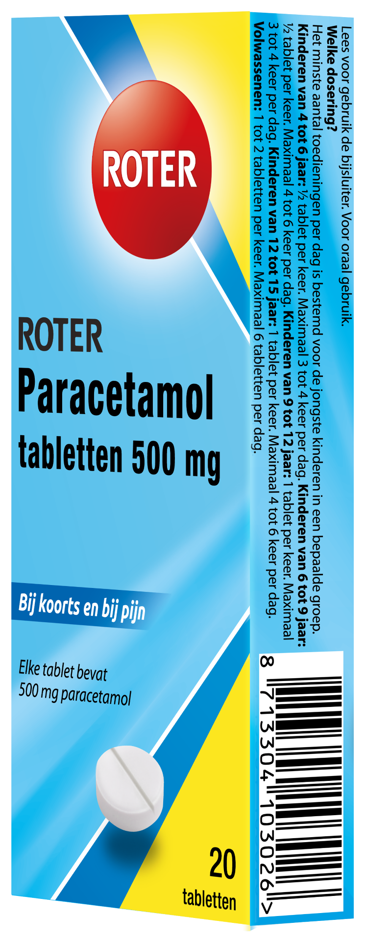 Roter Paracetamol 500 mg (20 tabletten)