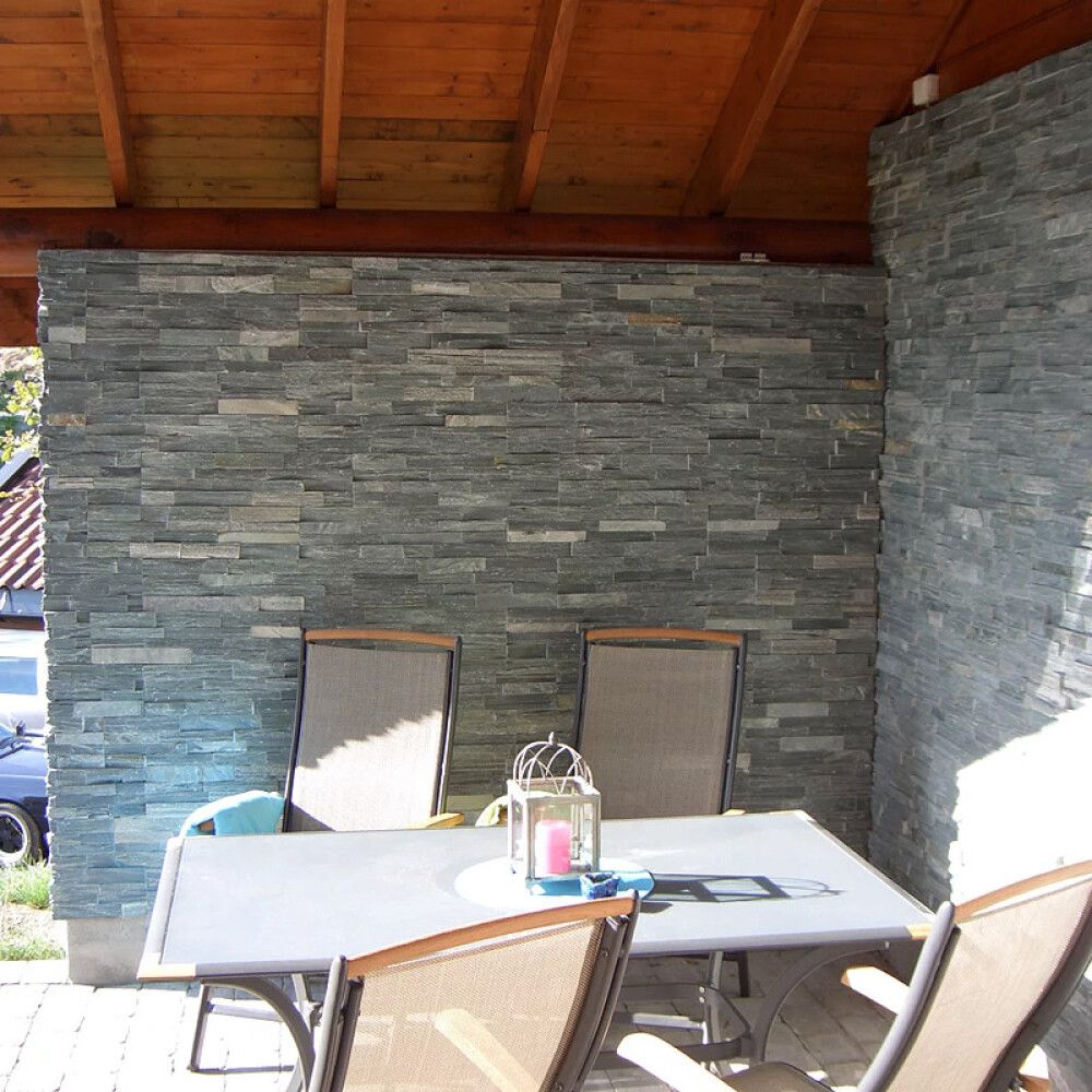 STEINPANEL NORSK STEINMILJØ STONE WALL GRÅ NATURLIG ENDE