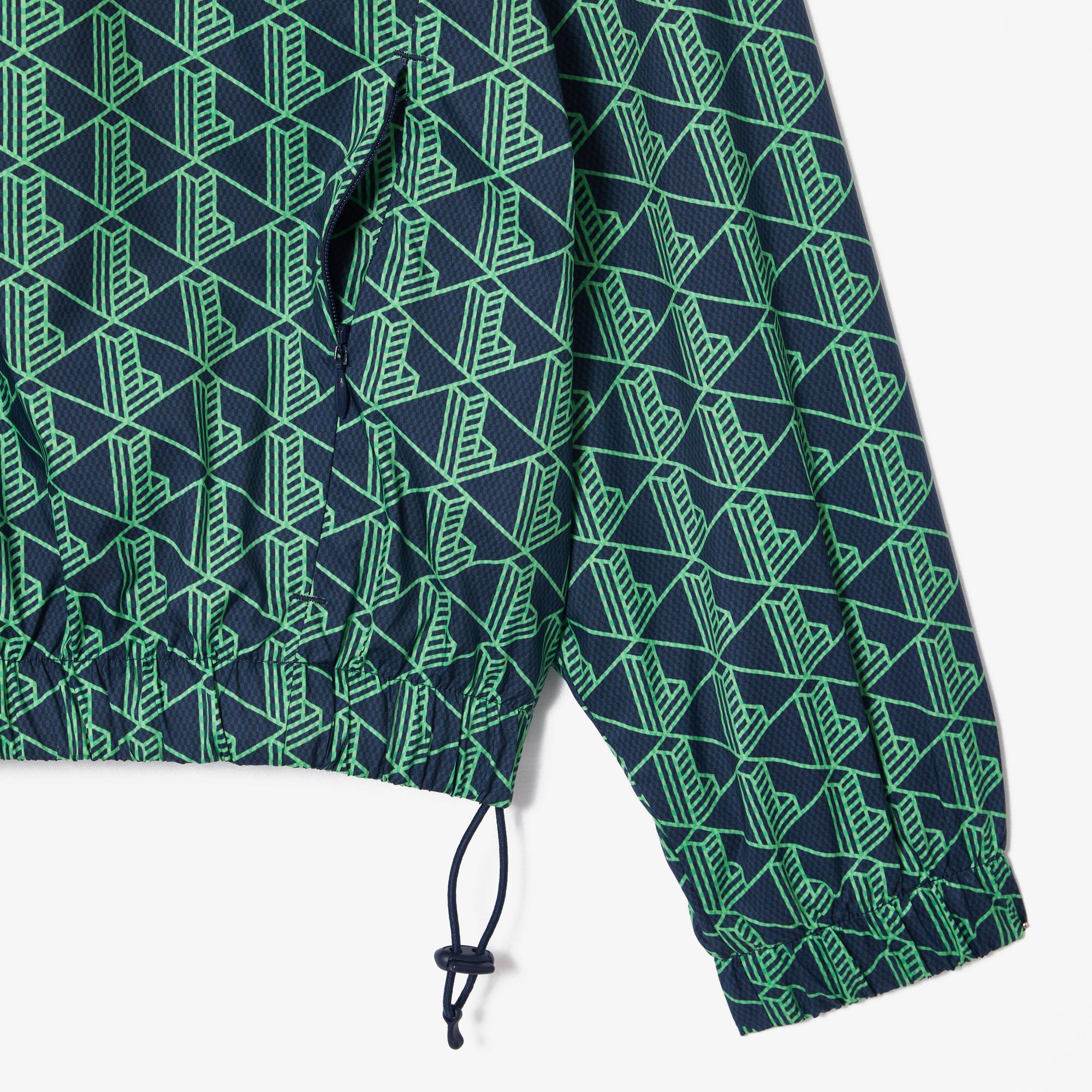 Veste oversize monogramme Bleu Marine / Vert