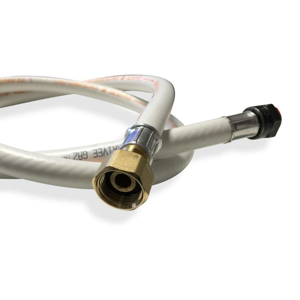 Flexible gaz nf. Tuyau à embouts mécaniques - élastomère renforcé. G1/2 - m20x1.5 . Validité 10 ans. Joints inclus. Propane ou
