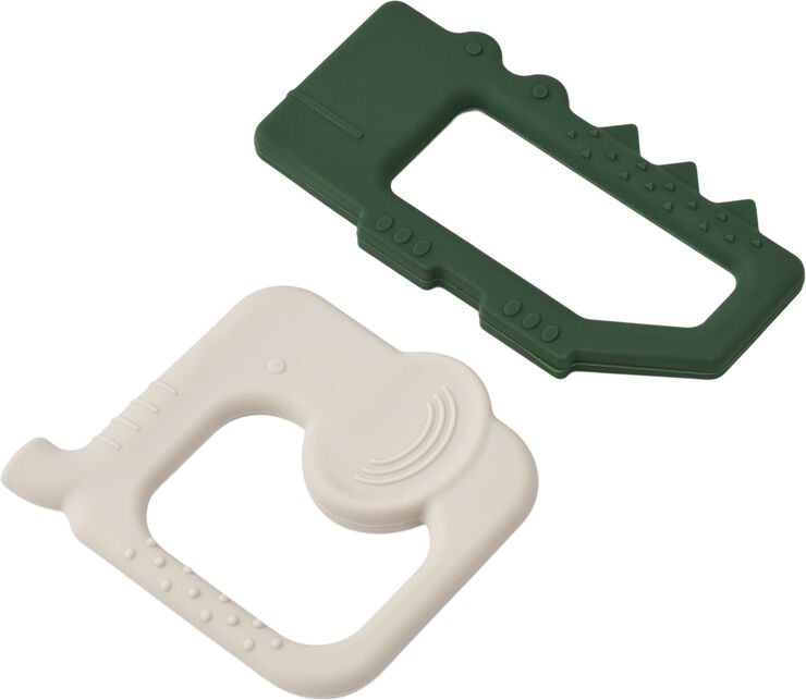 Liewood Jonathan All Together Teether 2-Pac Garden green / sandy