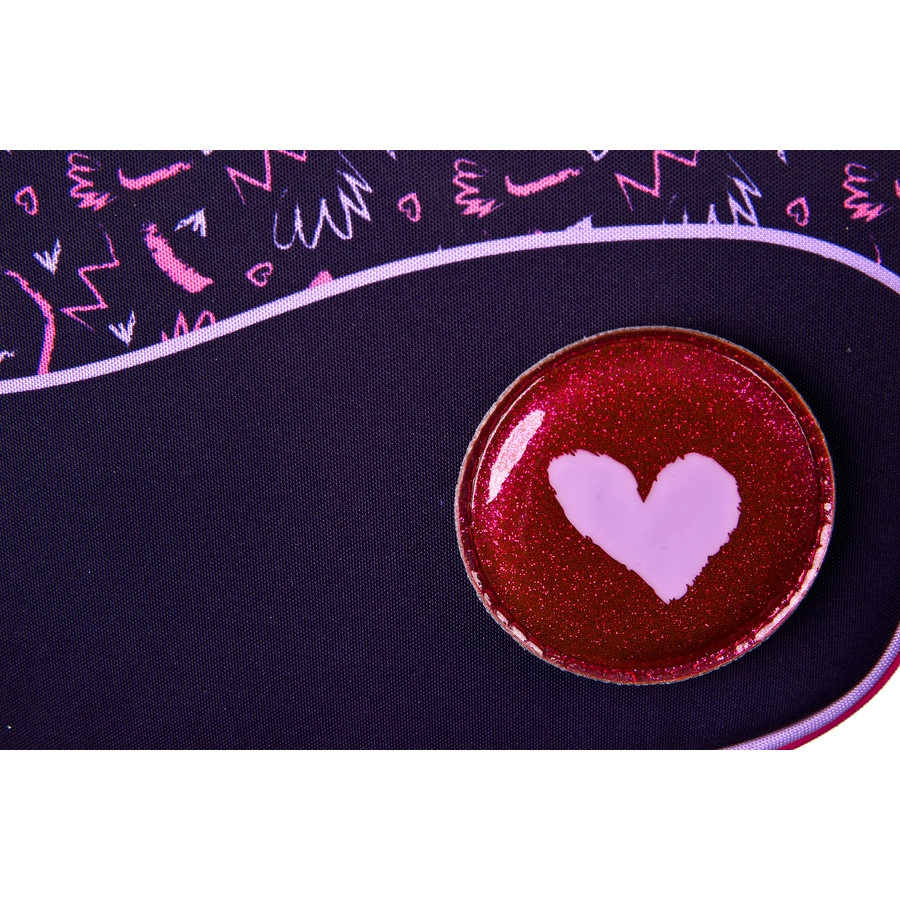 Scooli EasyFit Schulranzen-Set Glow-Edition Heartbeat