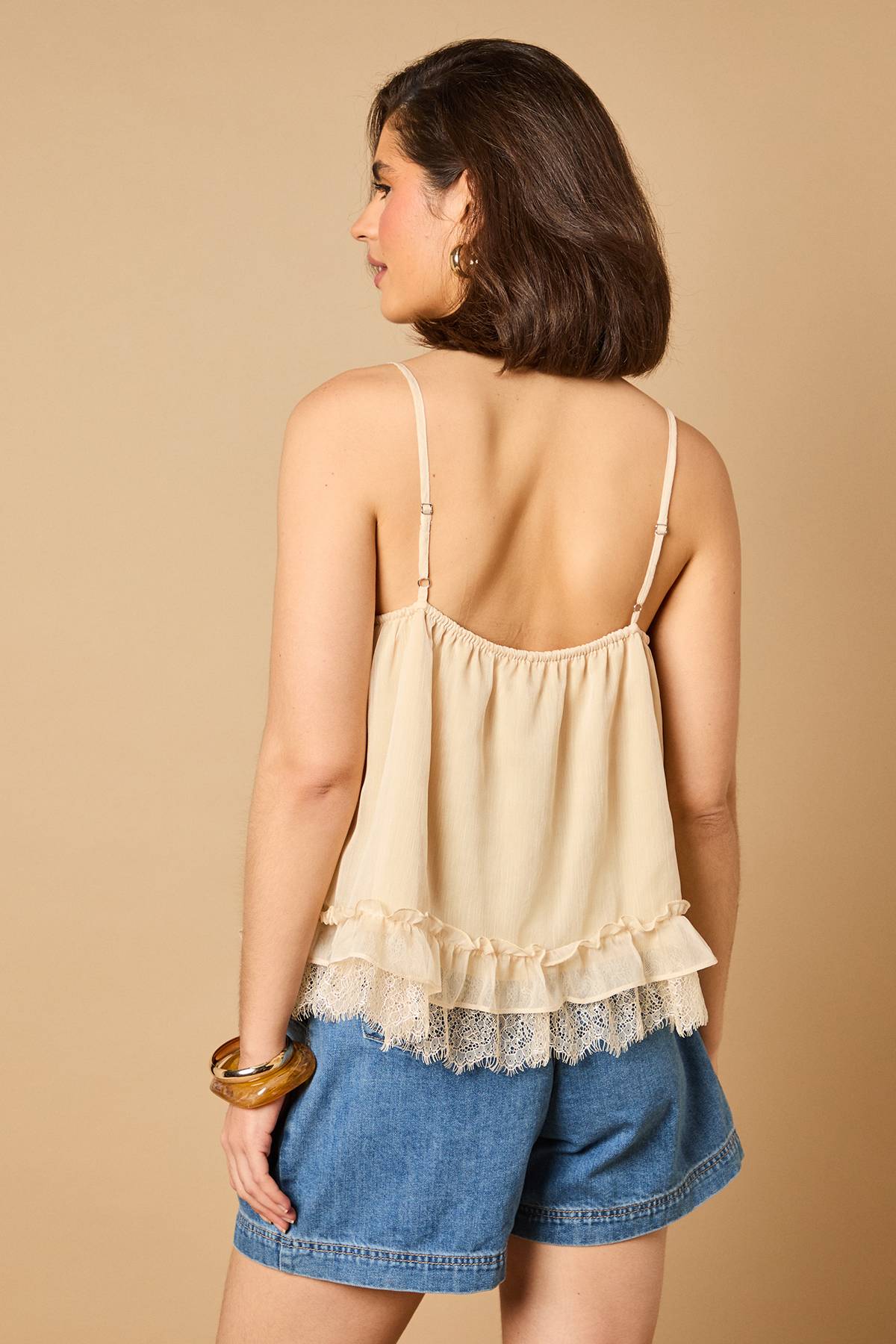 Oasis Caraco Babydoll à Détails en Dentelle