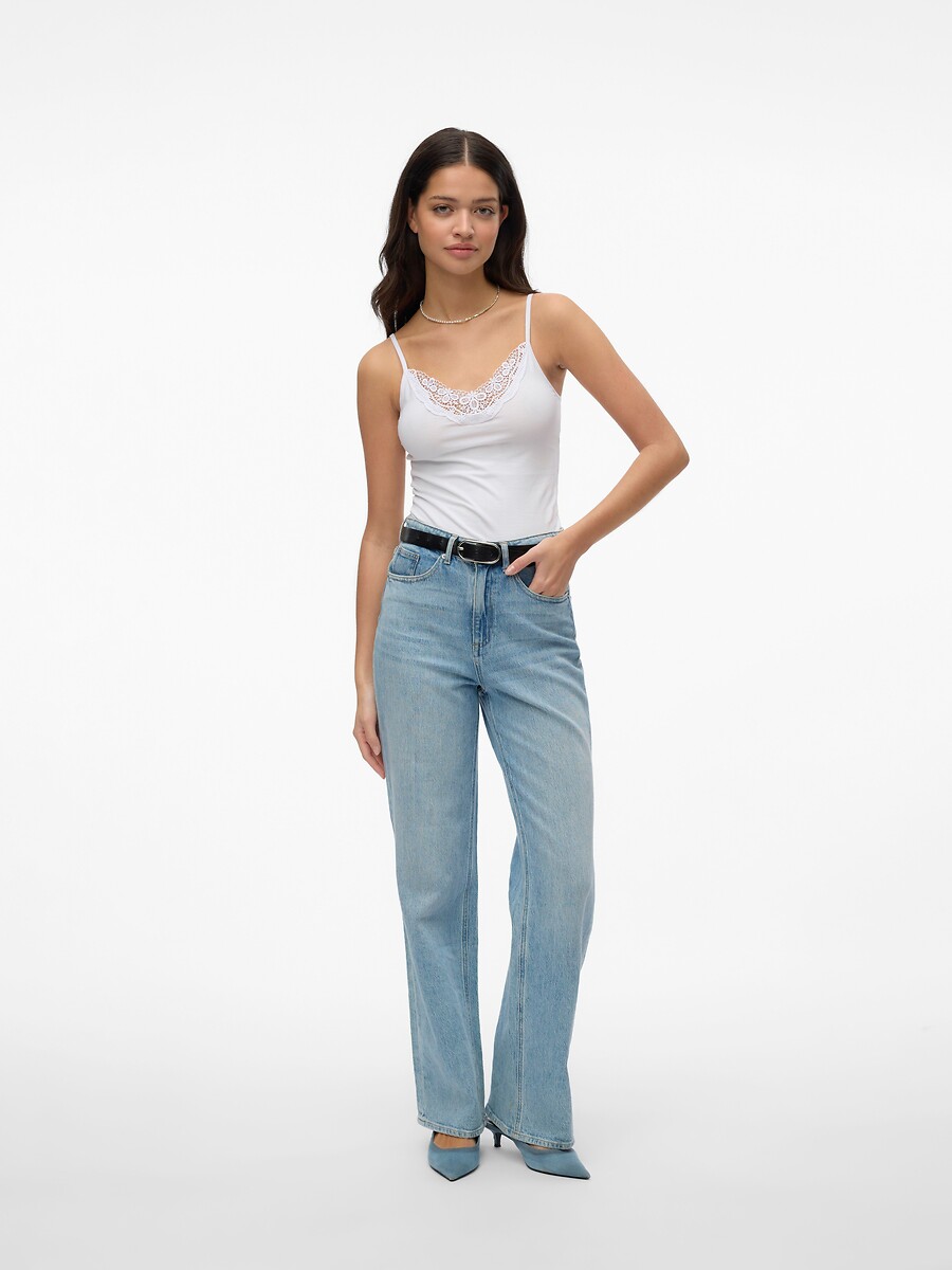 VERO MODA<br>Regata com decote em renda