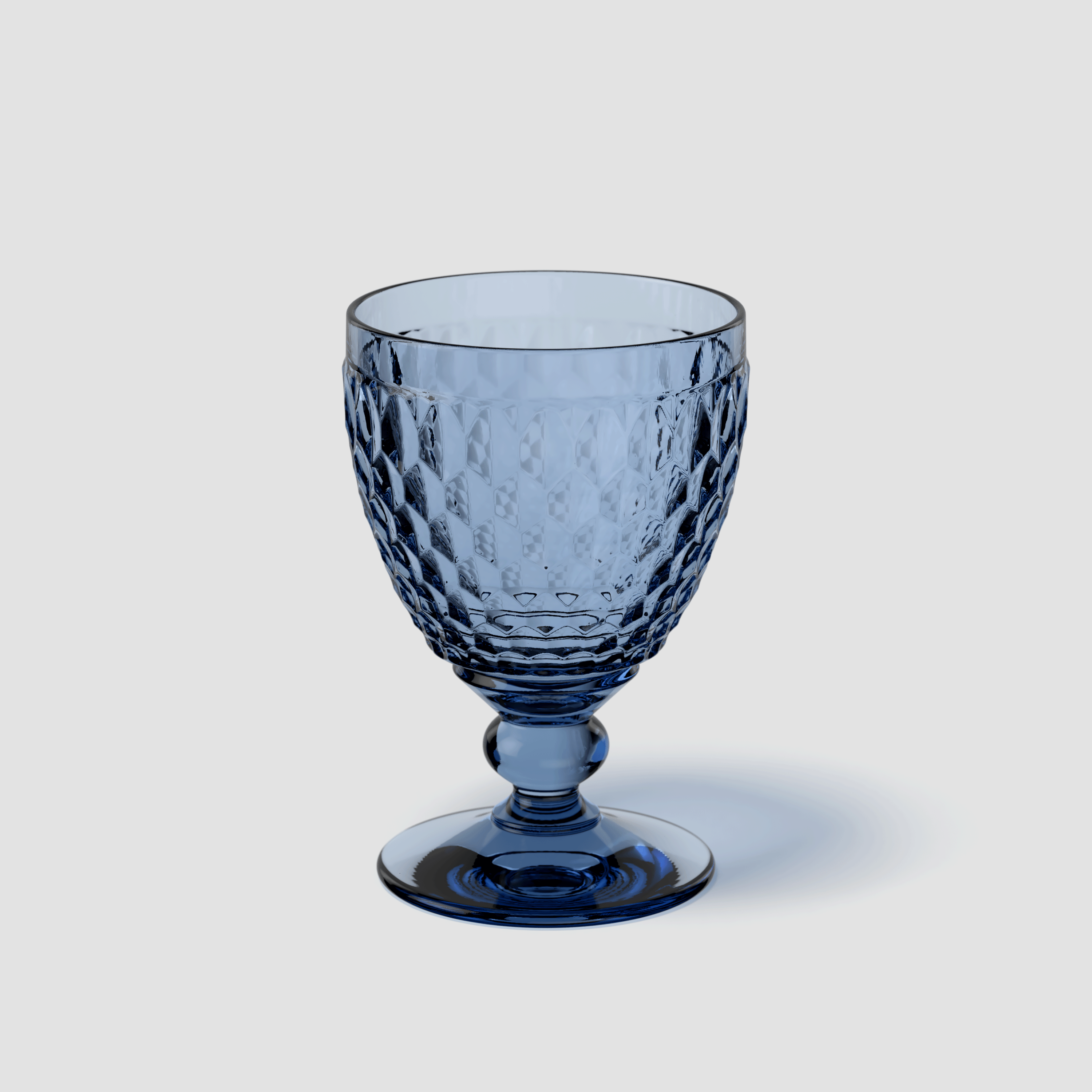 Boston Red wine glass Blue, 6.8 oz, crystal glass