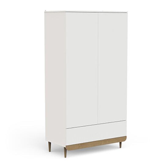 Scandinave Arnoire 2 portes + 1 tiroir   Blanc / Chêne        de               CBA Meubles
