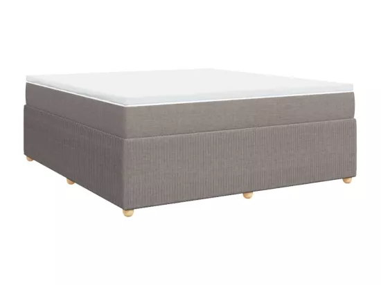 Sommier à lattes de lit avec matelas Taupe 180x200 cm Tissu