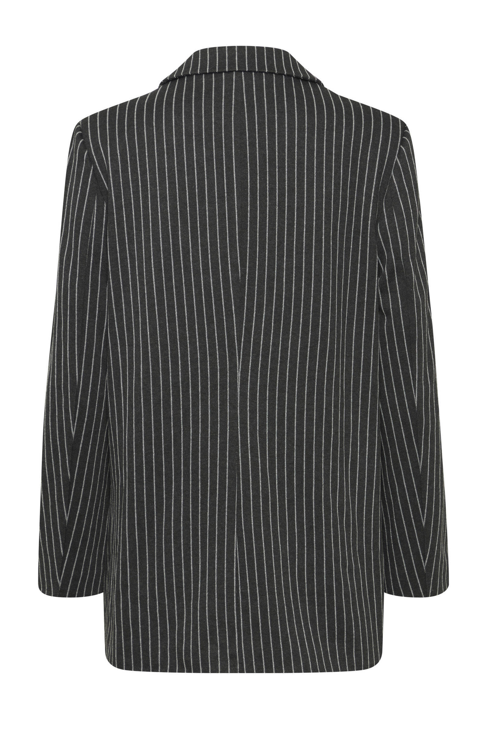 ICHI oversized blazer IXKATE met krijtstreep grijs/offwhite