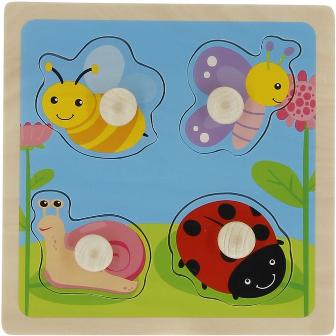 Besttoy - Holz-Steckpuzzle - Insekten - 4 Teile