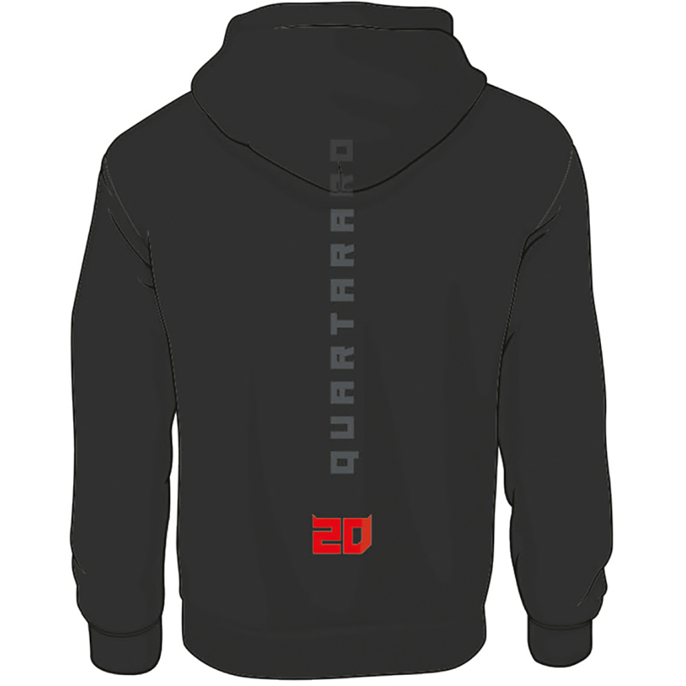 Fabio Quartararo - Sweat zippé à capuche Cyber 20 Noir / Rouge