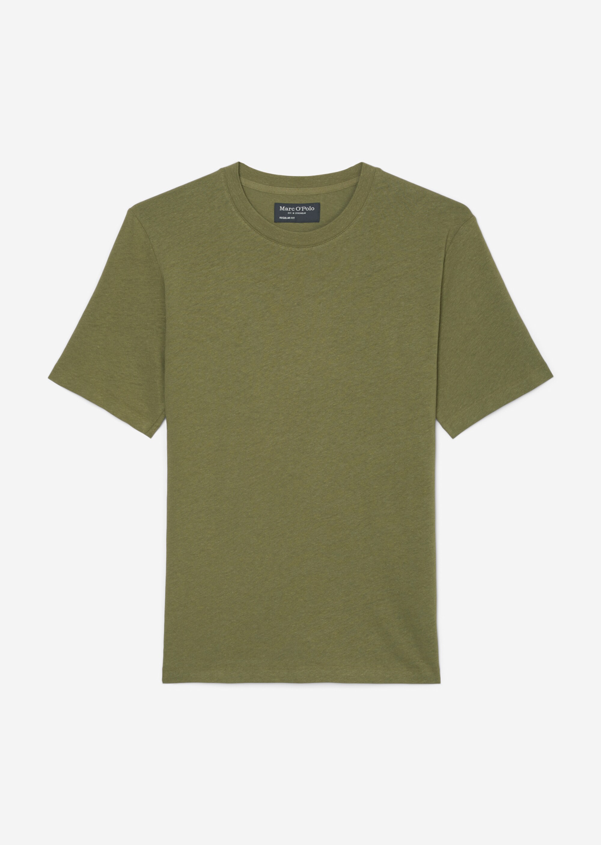 T-Shirt regular aus Bio-Baumwolle und Leinen
