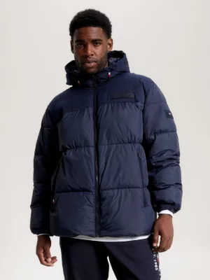 Jaqueta puffer Plus TH Warm com capuz, estilo Nova York